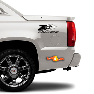 Z71 Chevy Avalanche Flame Ensemble d'autocollants latéraux pour lit de camion

