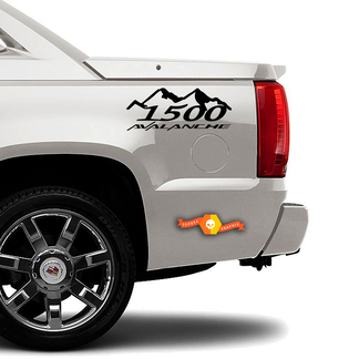 1500 Mountains AVALANCHE flamme TRUCK BED SIDE DECAL SET
