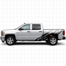 Bandes vinyles dentelées de long de caisse pour Chevrolet Silverado 1500 K2XX 2014-2019_2