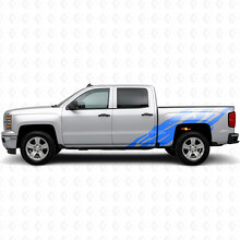 Bandes vinyles dentelées de long de caisse pour Chevrolet Silverado 1500 K2XX 2014-2019_5