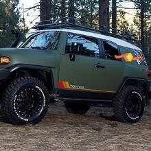 Kit d'autocollants en vinyle pour bandes latérales rétro pour Toyota FJ Cruiser_2