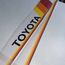 Toyota FJ Cruiser côté rétro vintage panneau à bascule rayures autocollant autocollant graphique
 3