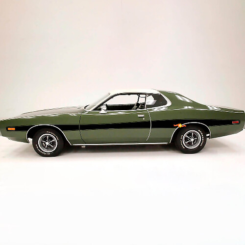 Kit de décalcomanies vinyle bandes latérales contour style rétro pour Dodge Charger 1973
