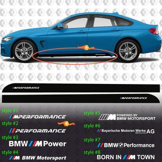 BMW M Power M Performance Born In M Town M Motorsport Side Rocker Panel autocollants en vinyle F32 F36 F30 F82
