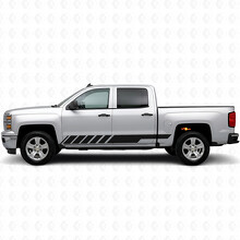 Bandes en vinyle inclinées pour porte de course et bas de caisse pour Chevrolet Silverado 1500 K2XX 2014-2019_2