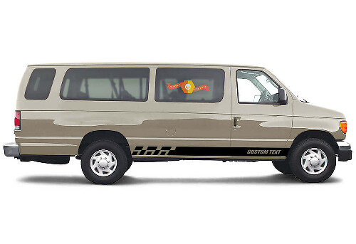 Autocollants Vinyle Latéraux Décorations Graphiques Corps Style Texte Personnalisé 4 Ensemble De 2 pour Ford E-Series