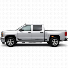 Autocollants en vinyle à motif nid d'abeille pour portes et bas de caisse Chevrolet Silverado 1500 K2XX 2014-2019_2