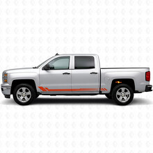 Autocollants en vinyle à motif nid d'abeille pour portes et bas de caisse Chevrolet Silverado 1500 K2XX 2014-2019_4
