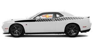 2008 et plus Dodge Challenger Style complet Bodyline Strobe Racing Stripe Kit 1
