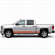 Bandes en vinyle angulaires éclairs pour portes et bas de caisse Chevrolet Silverado 1500 K2XX 2014-2019_4