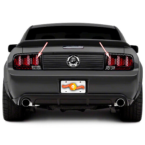 Autocollants vinyle de feu arrière nid d'abeille pour Musclecar 2005-2009
