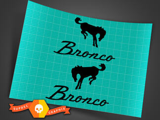 Ford Bronco - Bronco avec cheval - Ensemble de décalcomanies - 6,25