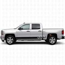 Bandes vinyle damier Lightning pour porte et bas de caisse Chevrolet Silverado 1500 K2XX 2014-2019_2