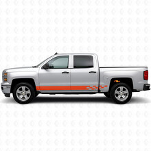 Bandes vinyle damier Lightning pour porte et bas de caisse Chevrolet Silverado 1500 K2XX 2014-2019_4
