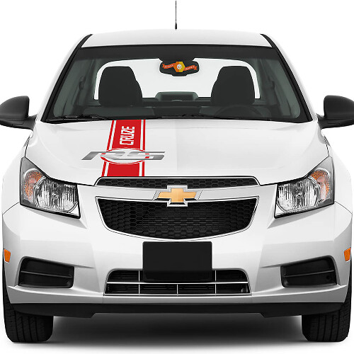 Chevrolet Chevy Cruze RS 2 couleurs - Rally Racing Stripe Hood Graphique Cruze lettrage
