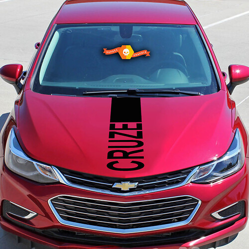 Kit de lettrage Hood Graphic Cruze Chevrolet Chevy Cruze - Rally Racing Stripe Sticker Decal vinyle
