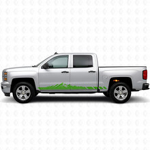 Bandes vinyles topographiques montagne pour porte et bas de caisse Chevrolet Silverado 1500 K2XX 2014-2019_6