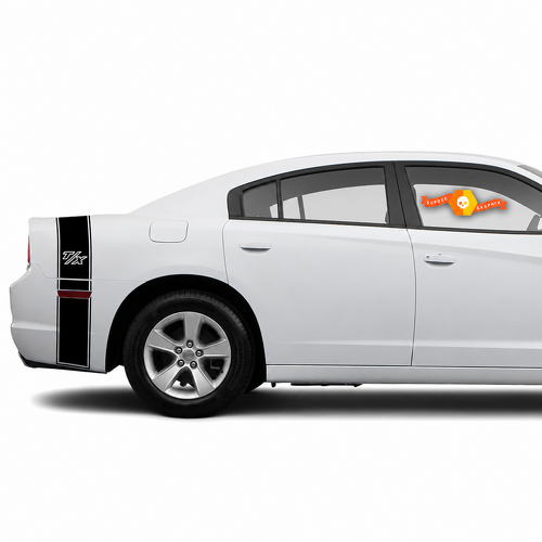 T/X Reflector Cutout Tail Band Kit Aile arrière Coffre Autocollant vinyle pour Dodge Charger 2011-2014