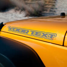Autocollants Vinyle Texte Contour Capot Personnalisé Paire pour Jeep Wrangler_2