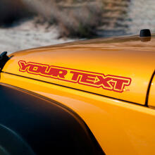 Autocollants Vinyle Texte Contour Capot Personnalisé Paire pour Jeep Wrangler_3