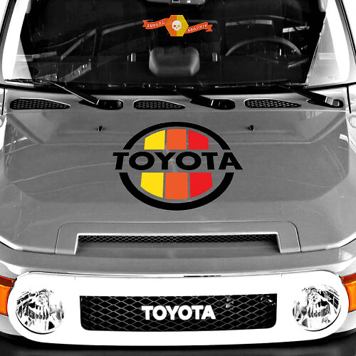 Autocollant vinyle logo style vintage pour capot Toyota 4Runner Tacoma FJ Cruiser