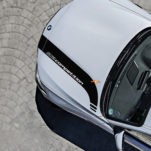 Autocollant bande de course pour capot BMW M2 Competition