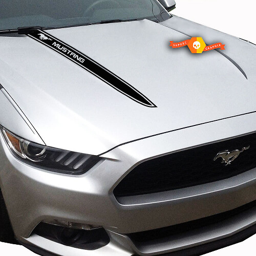 Kit de décalcomanies en vinyle à rayures capot de marque pour Musclecar Musclecarmodel