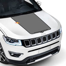 Autocollant en vinyle style Faucon personnalisé pour capot Jeep Compass Trailhawk 2017-2020_2