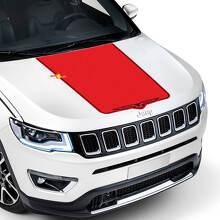 Autocollant en vinyle style Faucon personnalisé pour capot Jeep Compass Trailhawk 2017-2020_3