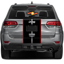 Autocollants graphiques à rayures Twin Rally, adaptés à toute l'année Jeep Grand Cherokee, y compris SRT SRT8
 2