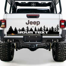Autocollant Vinyle Personnalisé Arbres de Pin pour Hayon Jeep Gladiator_2