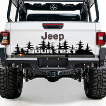 Autocollant Vinyle Personnalisé Arbres de Pin pour Hayon Jeep Gladiator_3