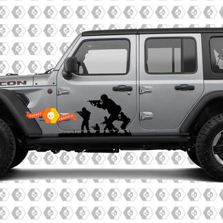 Autocollants en vinyle Band of Brothers US Army pour Jeep Wrangler
