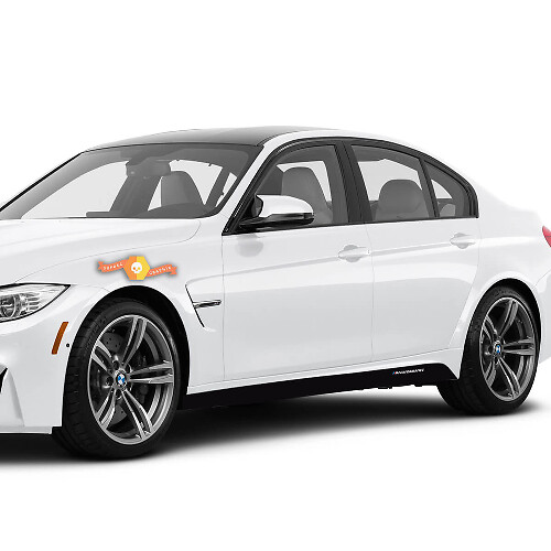 Autocollant en vinyle bande latérale style M Performance pour BMW M3 F80, paire