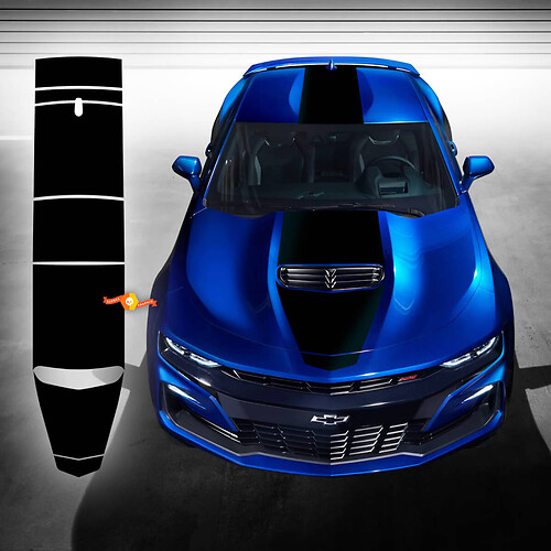 Chevy Chevrolet Camaro Autocollants en vinyle Décalcomanies Centre Racing Stripes Rally Graphics Kit
