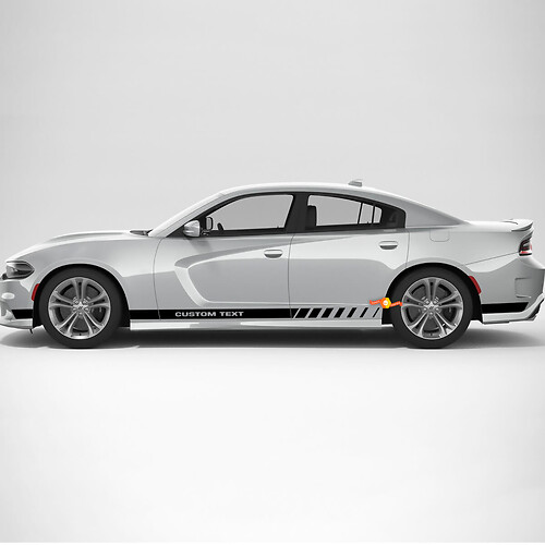 Autocollants latéraux à rayures de texte personnalisés, décalcomanies pour Dodge Charger 2015 – 2024
