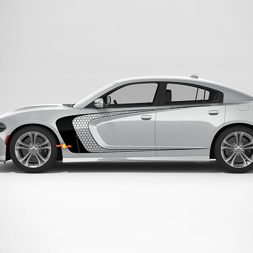 Autocollants latéraux en nid d'abeille Accent C pour Dodge Charger 2015 – 2024
