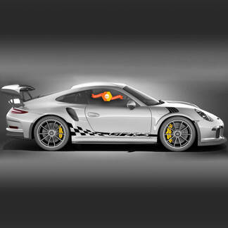 Bandes latérales Porsche GT2 RS Racing pour bandes latérales Carrera Side Сheckered Flag
