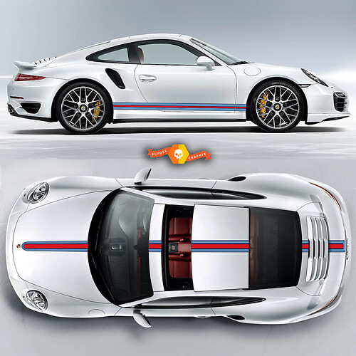 Porsche Martini Racing Stripes pour Carrera Cayman Boxster ou tout kit complet Porsche #1
