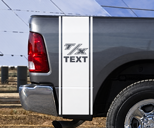 Kit de bande verticale personnalisée T/X Autocollant vinyle pour flanc de caisse Dodge Ram 1500