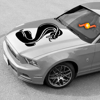 Mustang Cobra serpent Scoop grand capot Vintage Grunge capot porte voiture lit pick-up véhicule camion vinyle graphique autocollant hayon
