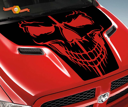 Autocollant vinyle tête de mort pour Dodge Ram 1500 2500 Rebel