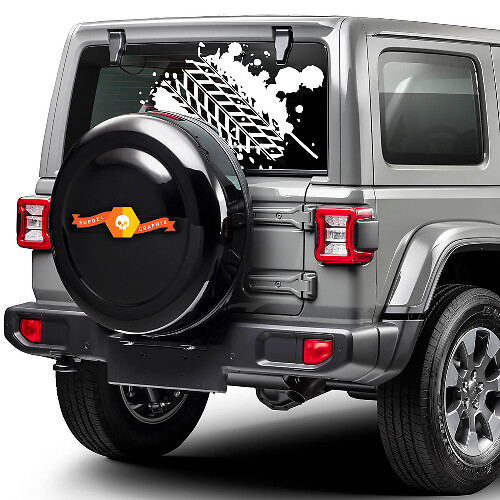 Traces de pneus boueux pour lunette arrière Toyota Gmc Nissan Dodge