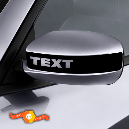 TEXT Mirror Cap Stripe Pair Universel Autocollant vinyle pour Dodge Charger 2011-2016