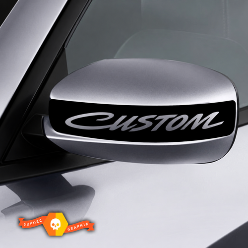 CUSTOM Cursive Mirror Cap Pair Universel Autocollant vinyle pour Dodge Charger 2011-2016