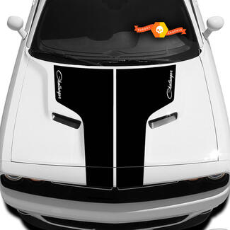 Dodge Challenger Hood T Decal Avec Inscription Challenger Sticker Capot graphique s'adapte aux modèles 09 - 14
