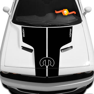 Dodge Challenger Hood T Decal avec inscription Mopar Sticker Hood graphiques s’adapte aux modèles 09 - 14
