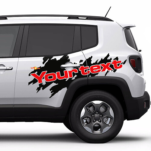 Autocollant en vinyle graphique Jeep Renegade Side Splash 2 couleurs SUV
