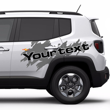 Autocollant en vinyle graphique Jeep Renegade Side Splash 2 couleurs SUV
 2