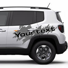Autocollant en vinyle graphique Jeep Renegade Side Splash 2 couleurs SUV
 2